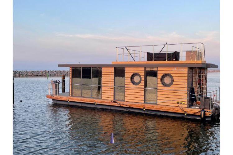 Hausboot Fjord Haven Mit Biosauna In Barth Buitenkant foto